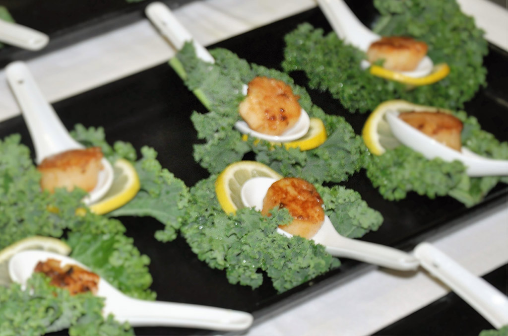 Seared Scallops on an Oriental Spoon